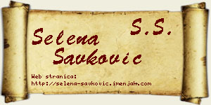 Selena Savković vizit kartica